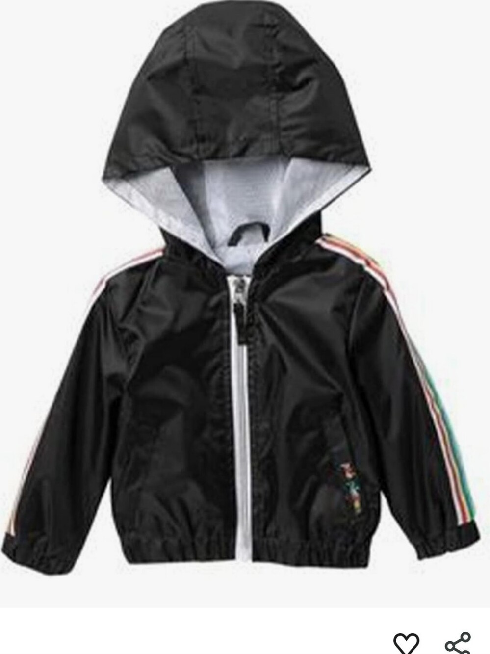 Pink Platinum girls windbreaker Size 2 Black - Picture 2 of 7